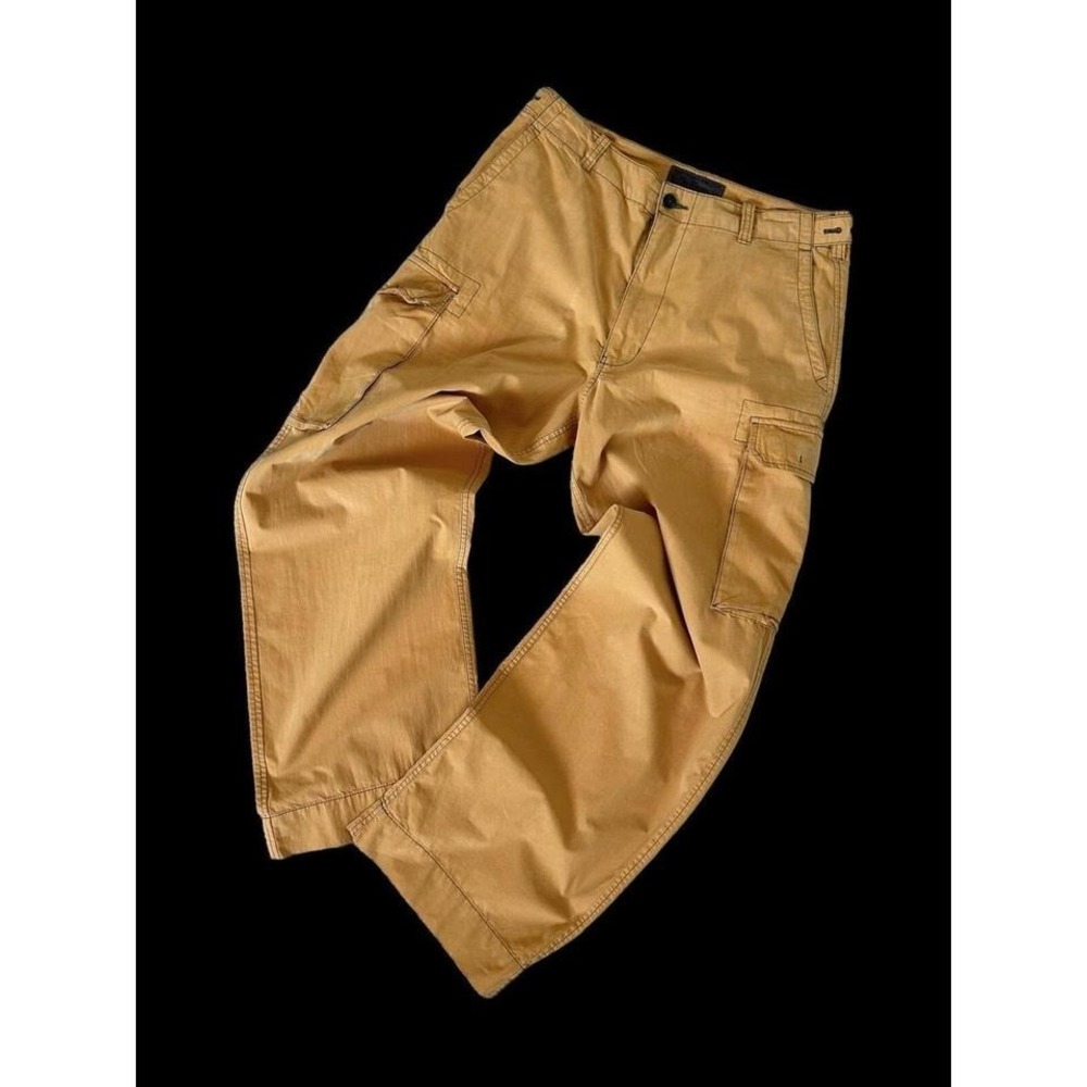 Vintage Abercrombie & Fitch Parachute Pants Men's M Yellow Cargo Military 90's